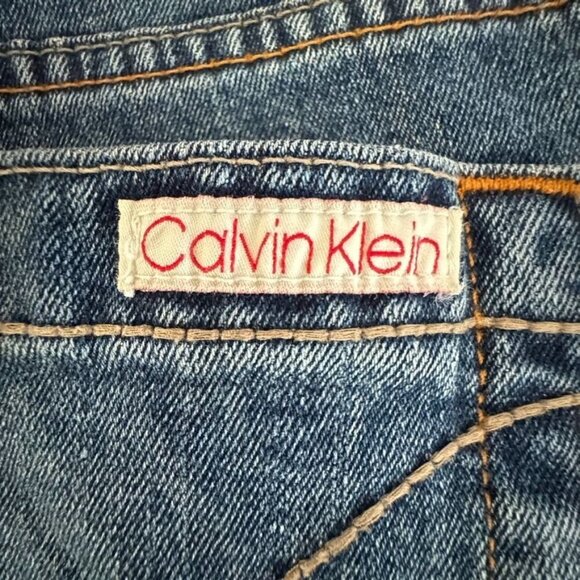 Y2K Calvin Klein Mid Rise Loose Fit Straight Leg Stretch Jeans Size 14 - Picture 8 of 12